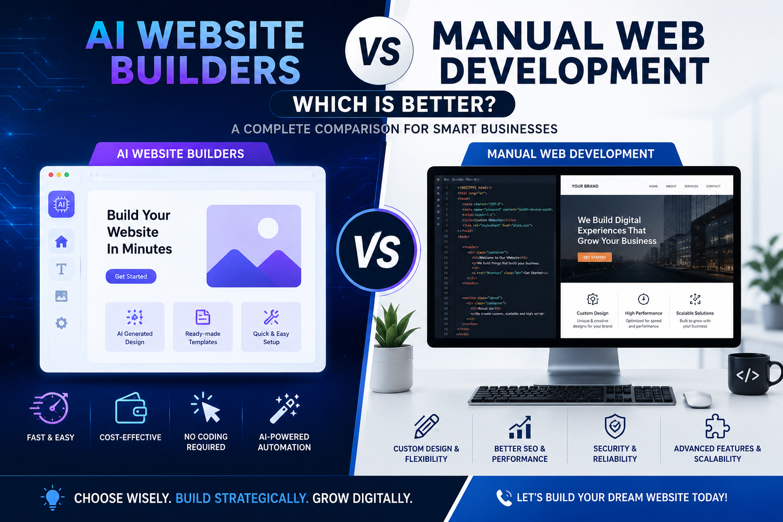 AI Builders vs. Manual Web Development: Which Is Better in 2026?
